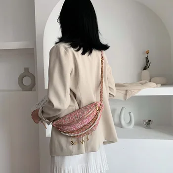 

Women Chain Shoulder Bag Chest Pack Vintage Crossbody Bag Purses H66