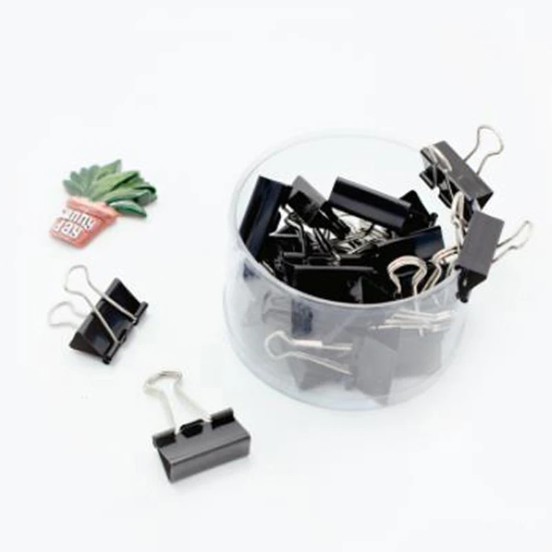 6 pces metal clipes de papel 51mm clipe para artigos de papelaria