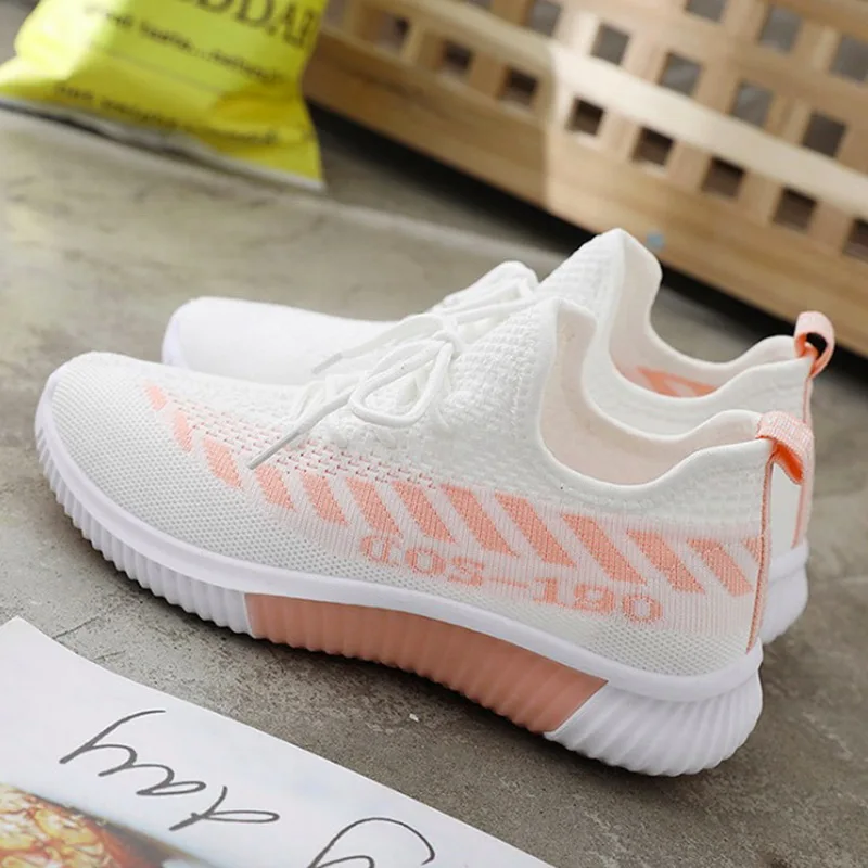 Donne Scarpe Da Tennis Primavera Maglia Delle Donne casual Scarpe Appartamenti Piattaforma trasolante Summet fitness Scarp