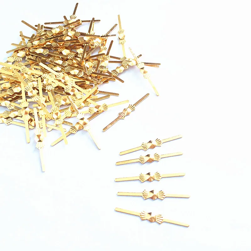100pcs L25 Gold Bowtie Copper Connectors Crystal Prisms of Chandelier Lamp Parts Connectors Accessories for Crystal