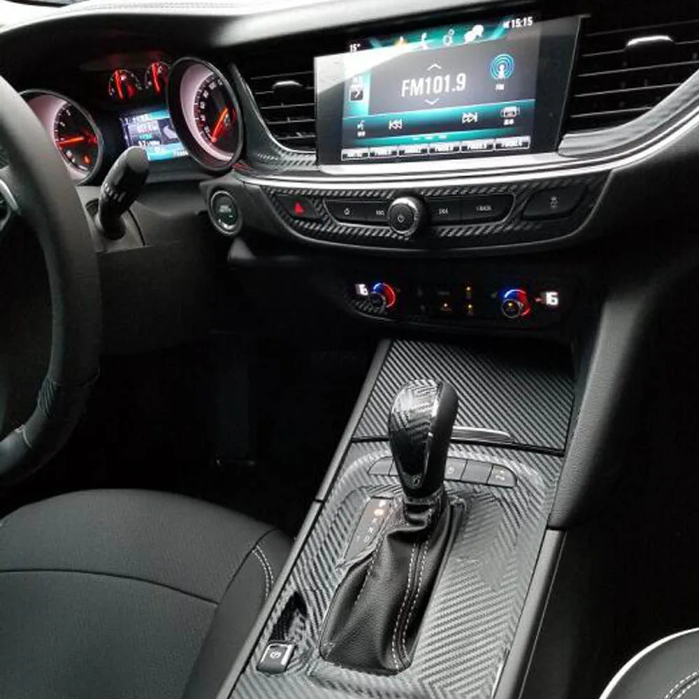 Для Buick Regal 2017-2019 Стайлинг автомобиля углеродное волокно интерьер центральная