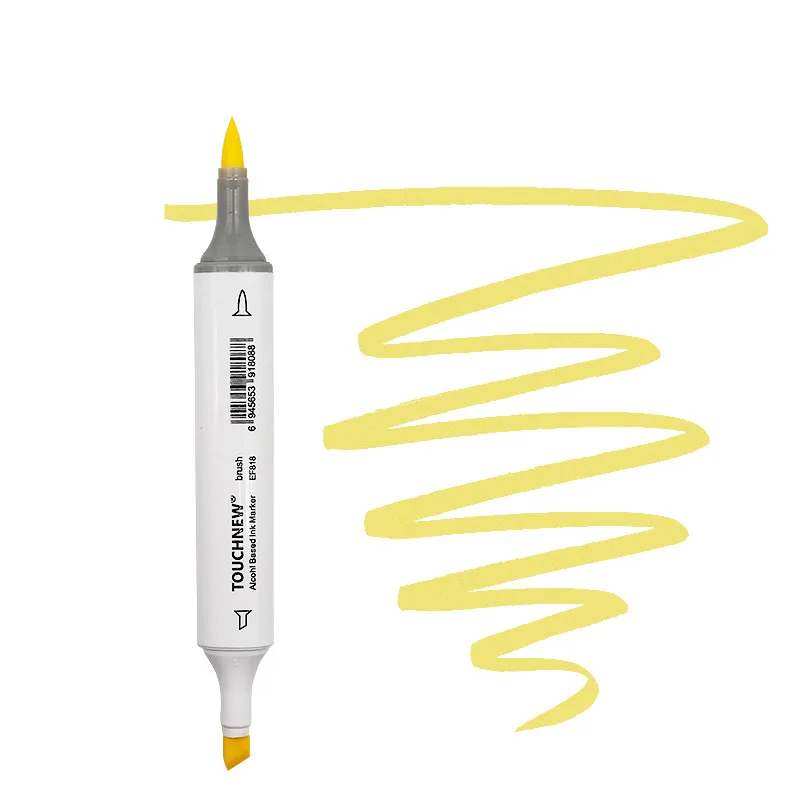 Art Markers Pen Set Sketch Soft Brush Alcohol Ink Brush Dual Tips Professional Drawing Marker 1Pcs