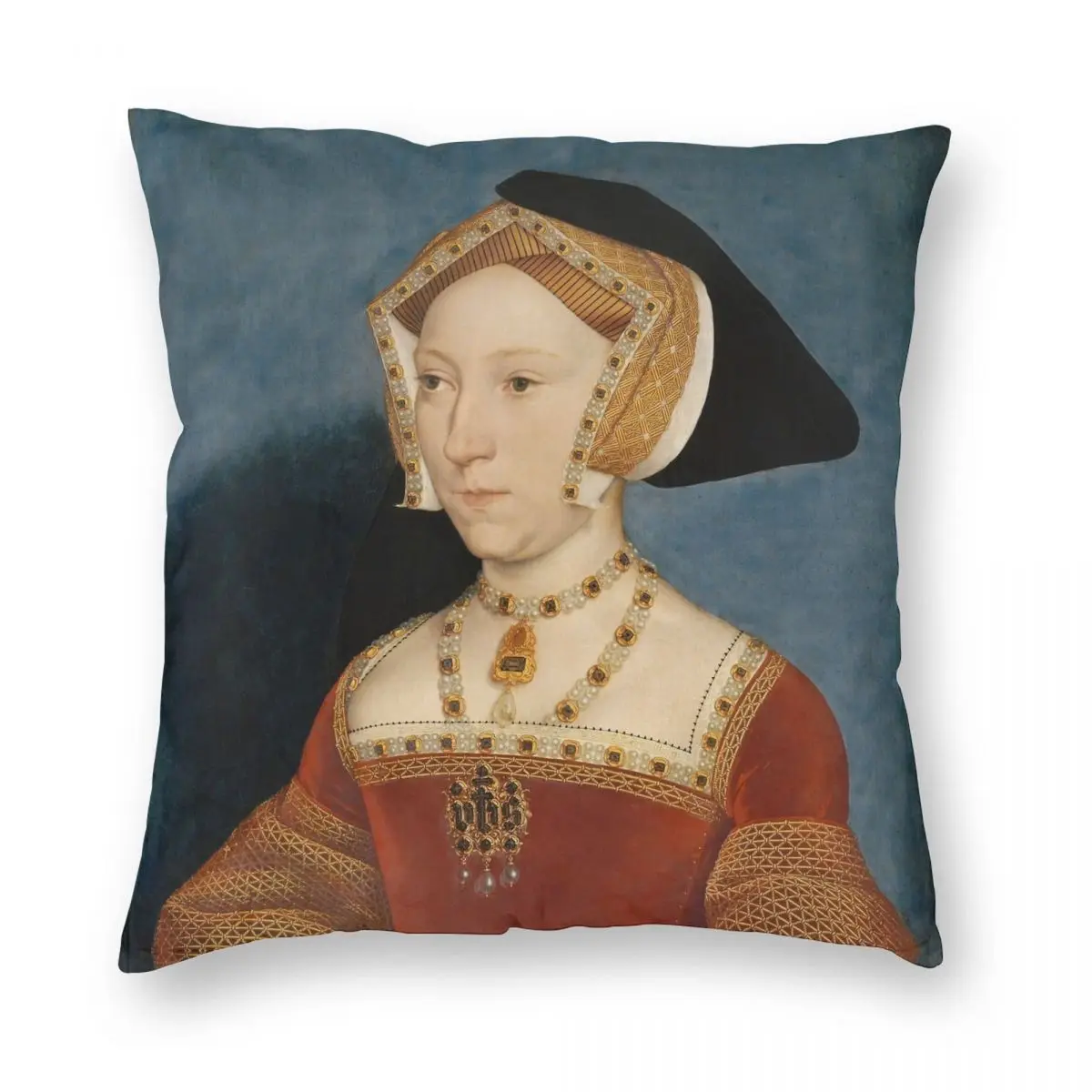 

Jane Seymour Queen Of England Square Pillowcase Polyester Linen Velvet Creative Zip Decor Bed Cushion Case Wholesale