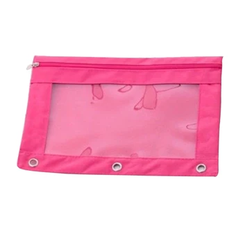 

Organizer Storage Holder Zipper Home Solid School With Clear Window Ruler Pouch Stationery Oxford Cloth Pencil Bag
