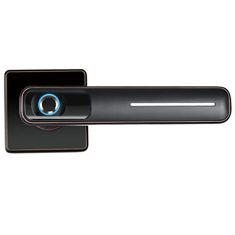 Умный домашний интерьер спальни деревянный дверной замок с идентификацией через отпечатки пальцев USB и зарядка батареи