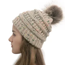 Новая модная зимняя Круглая Шапочка без полей зимняя теплая шапка женская шапка вязаная шапка s Уличная для отдыха бежевая Черная шапка