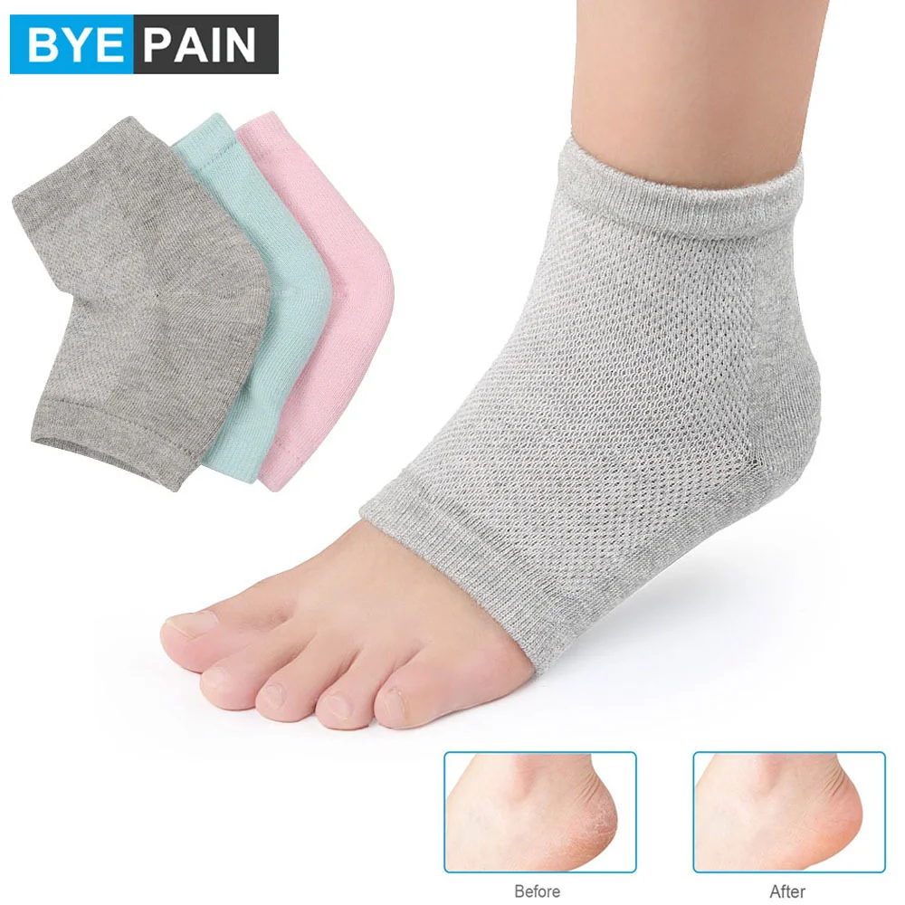1Pair Heel Moisturizing Socks Open Toe Socks Cracked Gel Heel Foot Toeless Repair for Dry Hard Cracked Feet