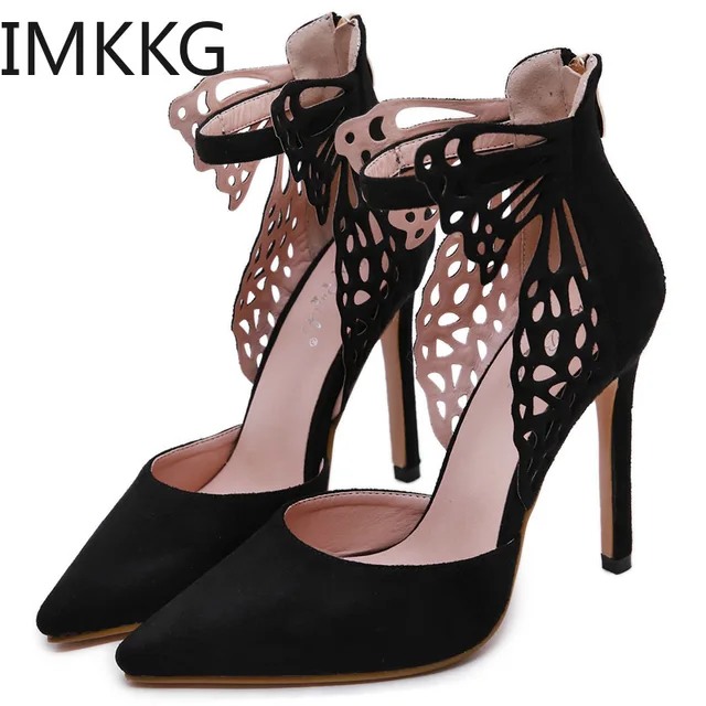 New fashion sexy bow pointed toe high heels sandals shoes woman ladies wedding party pumps dress shoes 6