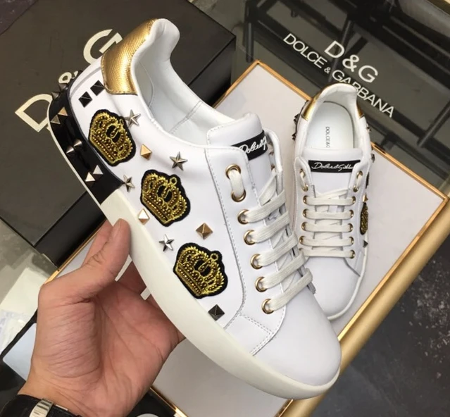 Adecuado George Hanbury Pascua de Resurrección Zapatos de diseñador de lujo de moda para hombre DOLCES & gabanas PORTOFINO  MELT SNEAKERS DG cuero casual hombres blanco ace shoes G0109|Skate| -  AliExpress