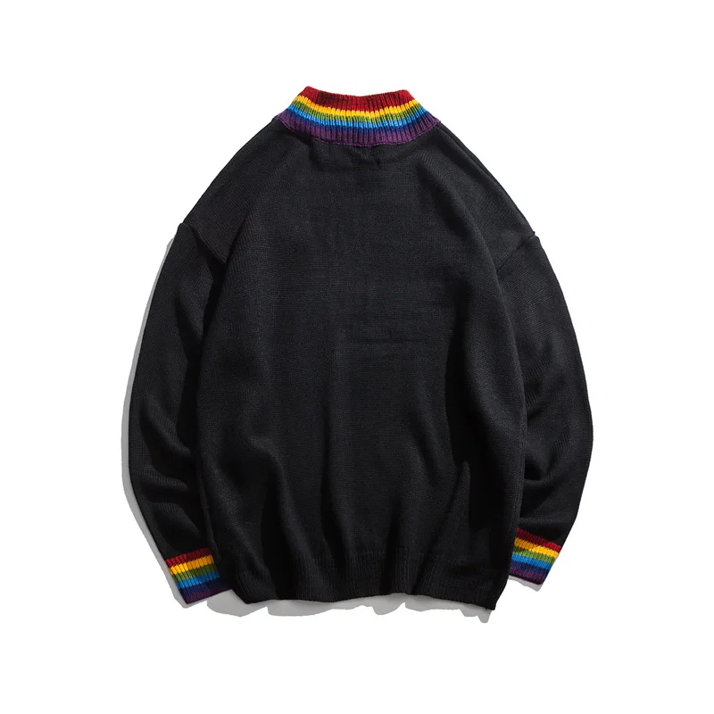 Una Reta Harajuku мужской свитер, Зимний хип-хоп цветной пуловер и свитер для мужчин, Свободный Мужской свитер в стиле пэчворк