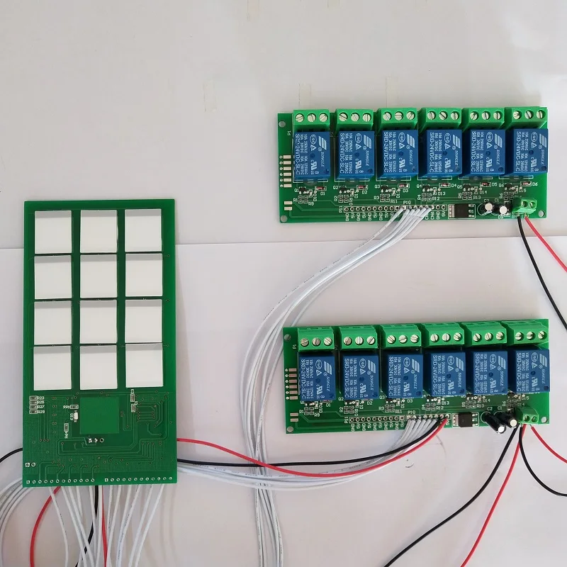 12-канальный емкостная сенсорная кнопка модуль с релейной платой 12 В блок питания самофиксирующаяся точка