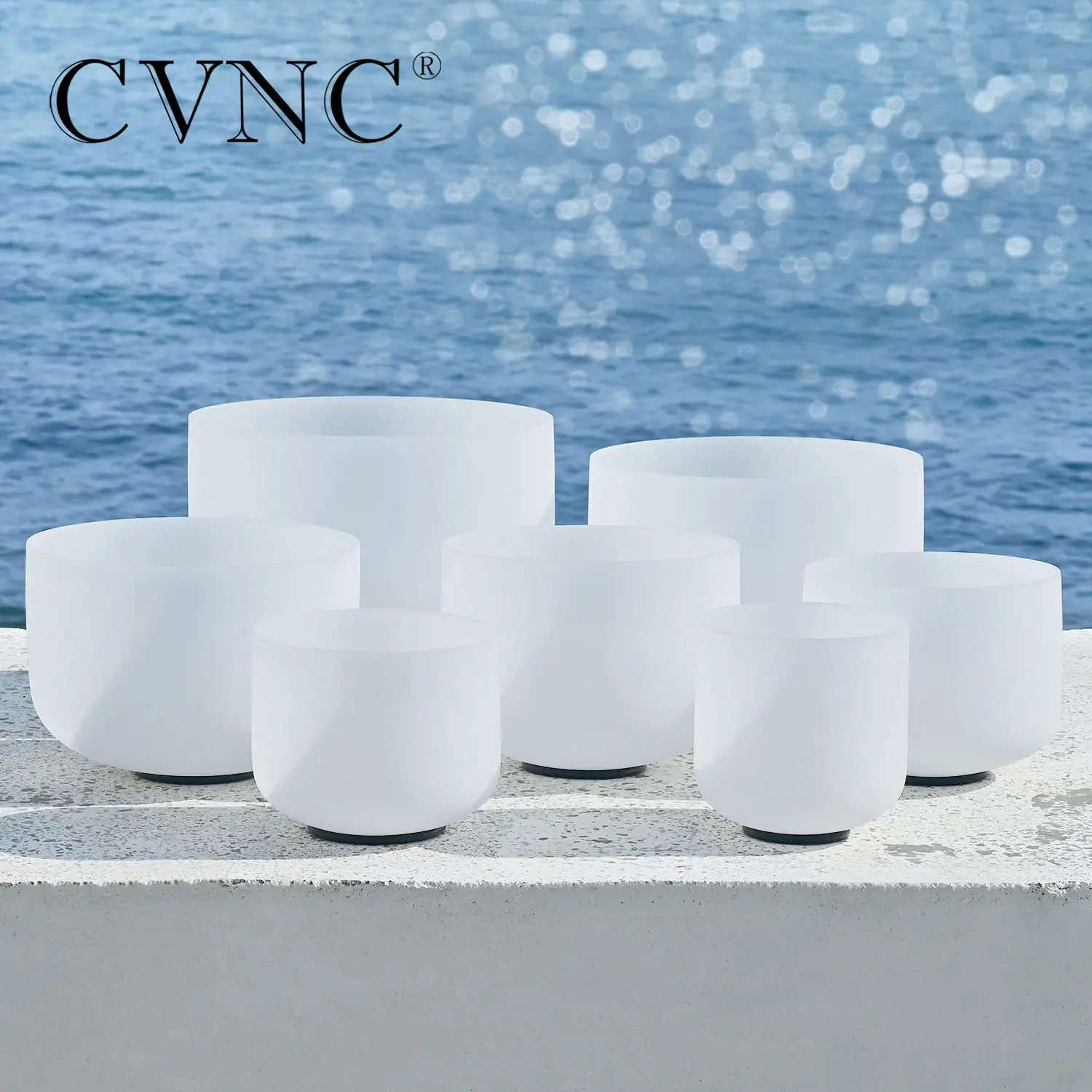 CVNC 6 &quot 12&quot Набор из 7 шт. Note CDEFGAB чакра матовые кварцевые хрустальные поющие