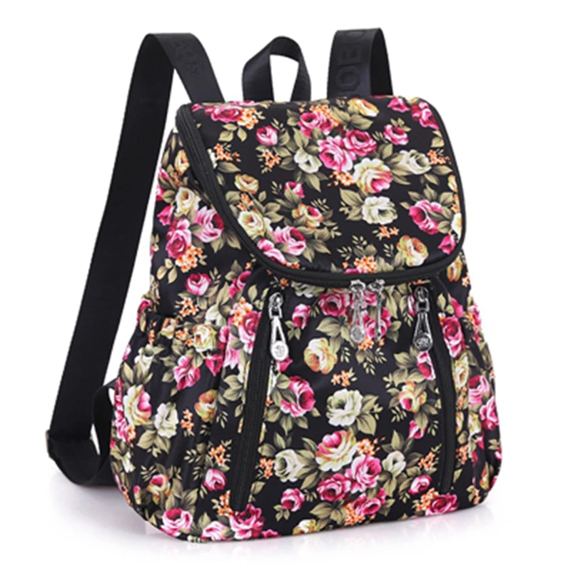 new women backpacks butterfly and flower print middle size girl daily wear fashion nylon backpacks daypacks high quality Stylish Backpacks best of sale  Stylish Backpacks