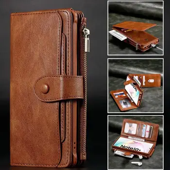 

Luxury Magnetic Leather Flip Wallet Case For Samsung Galaxy Note 10 plus 9 8 For samsung s10 s9 s8 plus s10E Phone Coque Bag