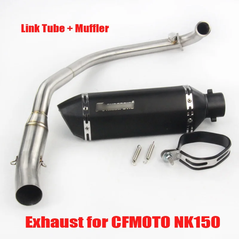 

Motorcycle Slip on 51mm Muffler Exhaust Escape Tip Connector Section Tube Exhaust System for CFMOTO NK150