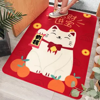

Environmental Carpets Nylon Decoration Floor Kitchen Floor Mat Mat Fortune Cat Home Sofa Bathroom Mat Bedroom Living Room