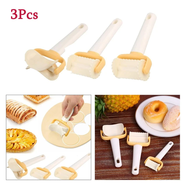 1/3pcs Rolling Dough Cookie Cutters Round / Square Roll Slicer Cutter  Biscuit Cookie Baking Pastry Cutter