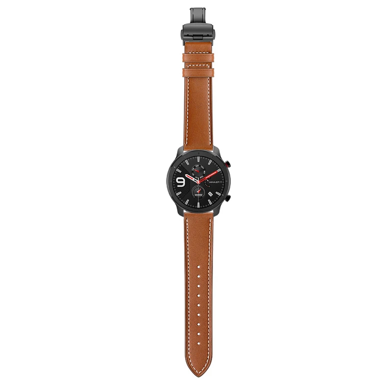 Кожаный ремешок с бабочкой для Xiaomi Huami Amazfit GTS/GTR 47 мм 42 мм ремешок для часов Amazfit Bip/Stratos 3 браслеты