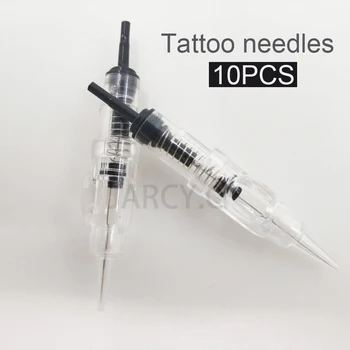 

10pcs Agulhas Easy Click Universal 1RL Permanent Makeup Cartridge Needles 600D-G Microneedling for 3D Eyebrow LIP Tattoo Machine