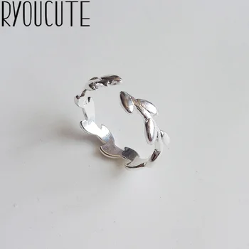 

Retro Vintage 925 Sterling Silver Leaf Rings For Women Girls Valentines Gifts Gothic Rings 2020