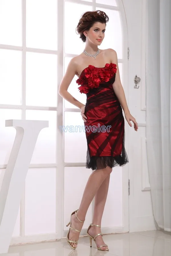 

free shipping vestidos formales 2016 new high quality designer bride maid custommade red and black sexy party evening dresses