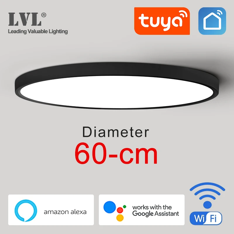 Современный светодиодный умный потолочный светильник 36 Вт 45 Wi Fi Tuya App Google Home Alexa Echo