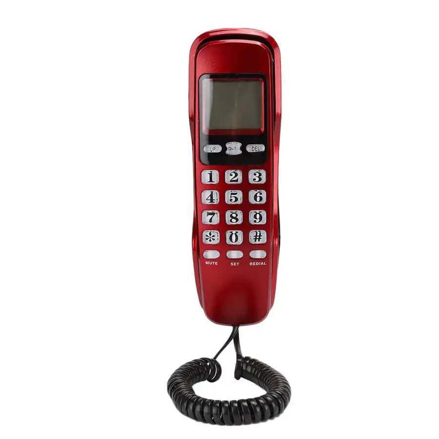 KX T888CID мини настенный телефон входящий двойной идентификатор звонящего ЖК