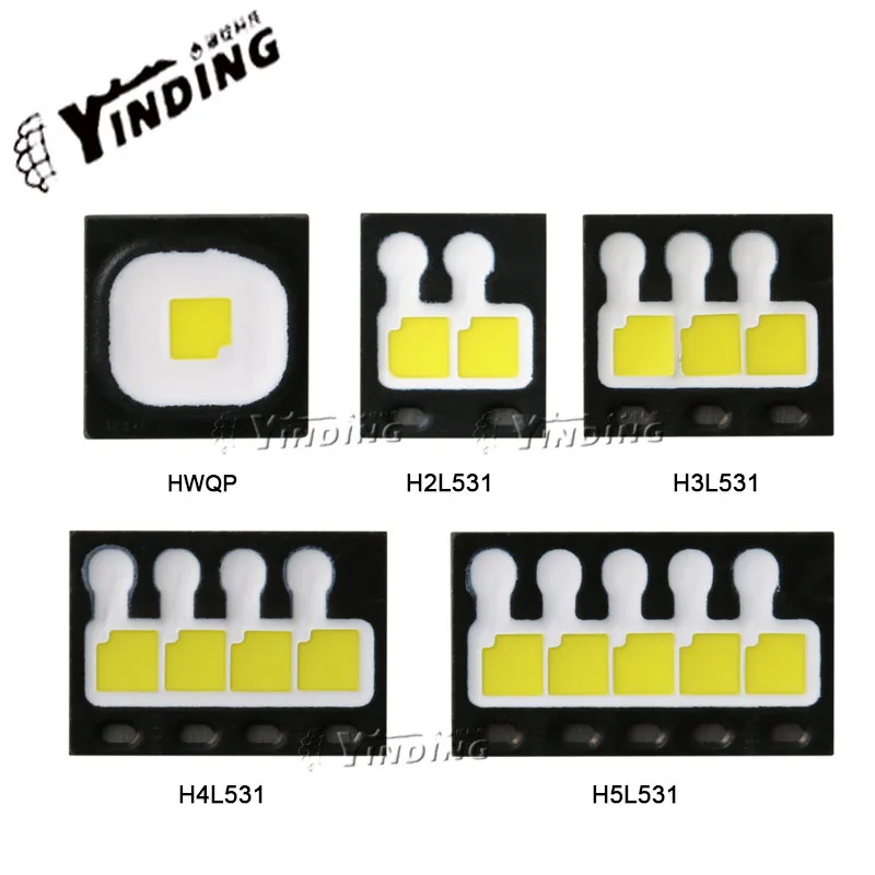 OSLON LUW HWQP H5L531.TE LED 이미터, 차가운 흰색 고출력 LED 램프 비즈, 자동차 헤드라이트 윅, 20mm 구리 PCB, 5-22W, 5 개