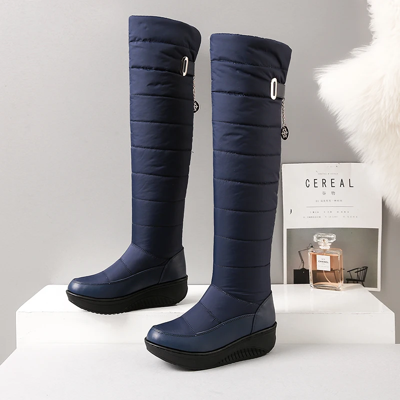 Plus size 35-44 NEW Snow boots women fashion keep warm winter boots round toe platform knee high boots female shoes g873