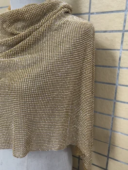 

shinning mental rhinstones french net lace L-30883 super quality hot fix net fabric for party dress