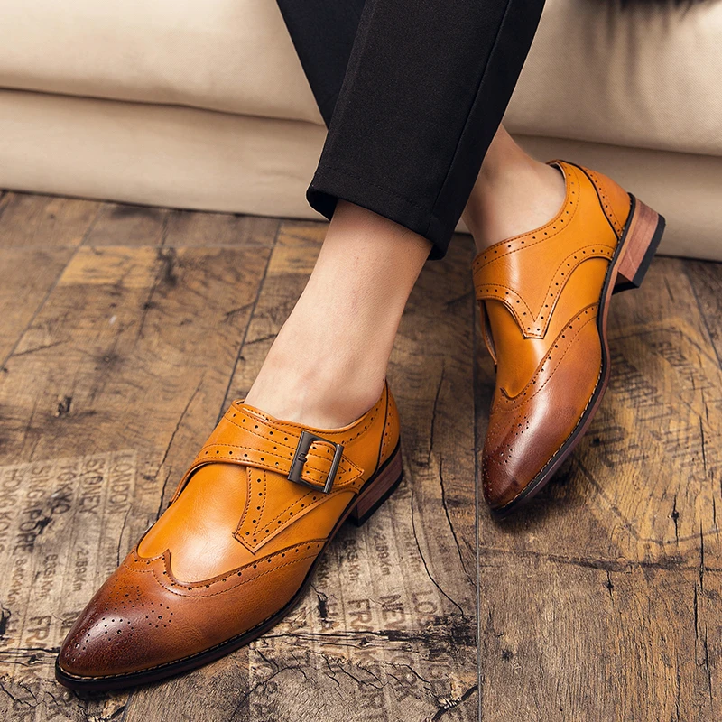 2020 Leather Dress Shoes Men Shoes For Offical Business Casual
