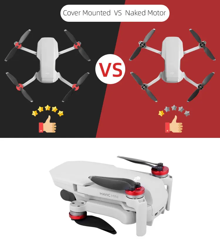 4 шт. DJI Mavic мини аксессуары крышка двигателя протектор для Mavic мини Дрон алюминиевый колпачок защита двигателя Защитный пыленепроницаемый