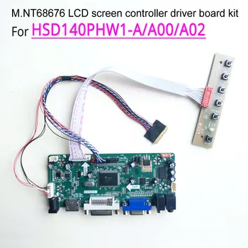 

For HSD140PHW1-A/A00/A02 LED notebook PC 14" M.NT68676 display controller drive card 1366*768 WLED LVDS 40Pin VGA HDMI DVI kit