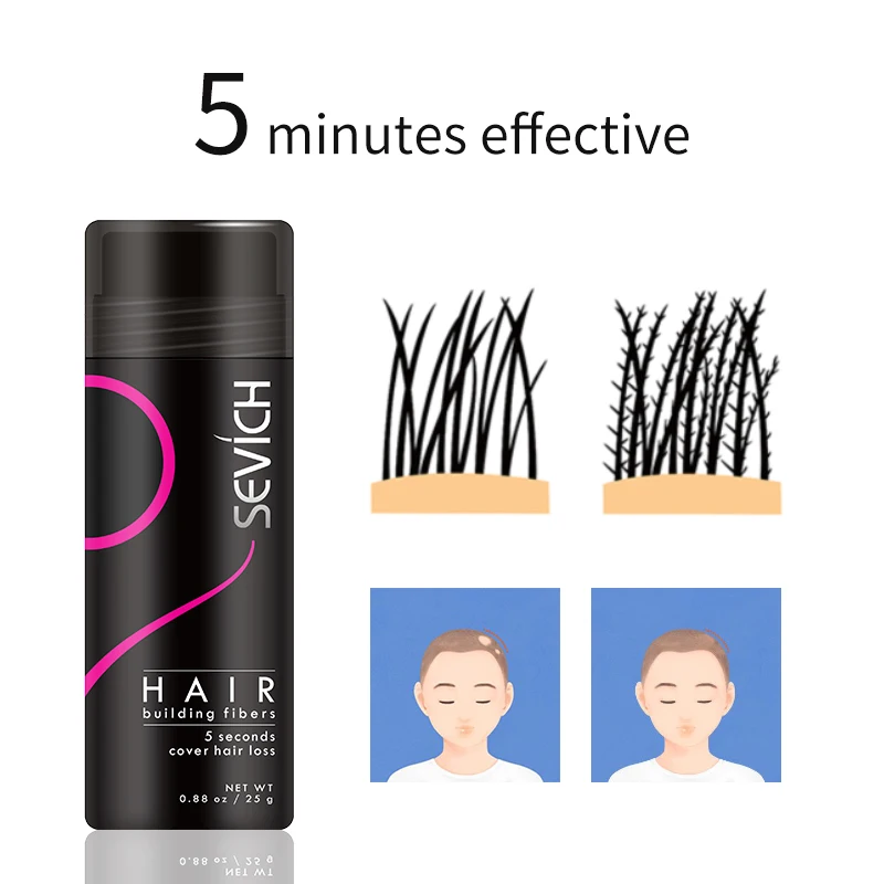 Sevich Hair Growth Powder Hair Building Fiber in Loss Products Thickening Wig Fiber Salon Beauty Concealer Care