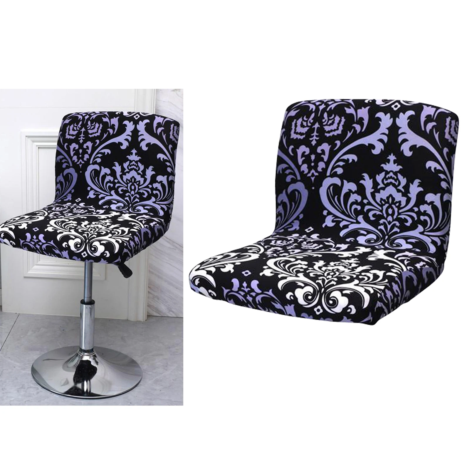 Bar Pub Stool Chair Slipcover Soft Height Side Low Back Kitchen Resturant Chair Cover Furniture Protector Wedding Party