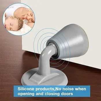 

2PC Silicone Door Stopper Anti-collision Silently Sucking Buffer Hitting Shockproof Crash Pad Stop Stoppers #1024