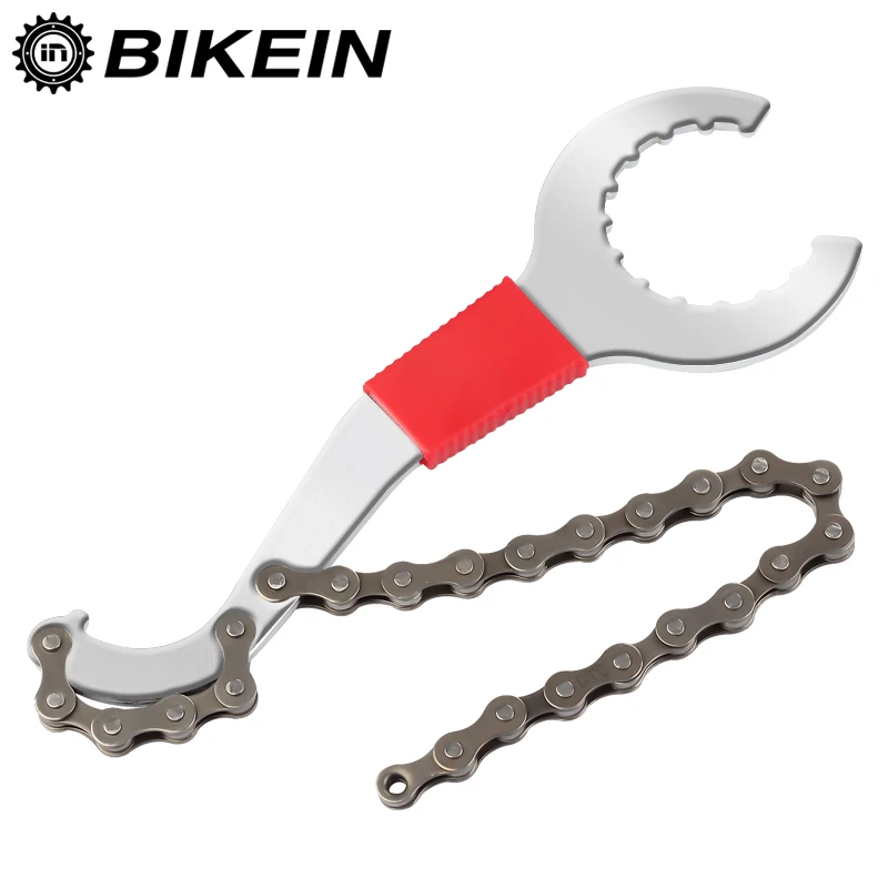 Best BIKEIN 3 in 1 Bicycle Chain Whip Sprocket Cassette Lockring Bottom Bracket BB Wrench Tool Bicycle Spanner Wrench Repair Tools