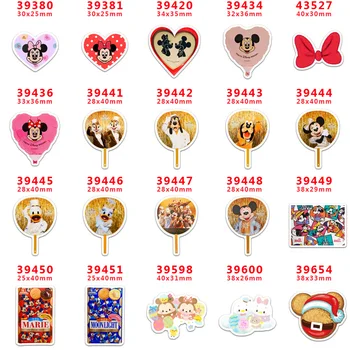 

2020 new arrival Free shipping 30 pcs/package printed resin planar flat-back resins for Hair Bow Decoration PR39380