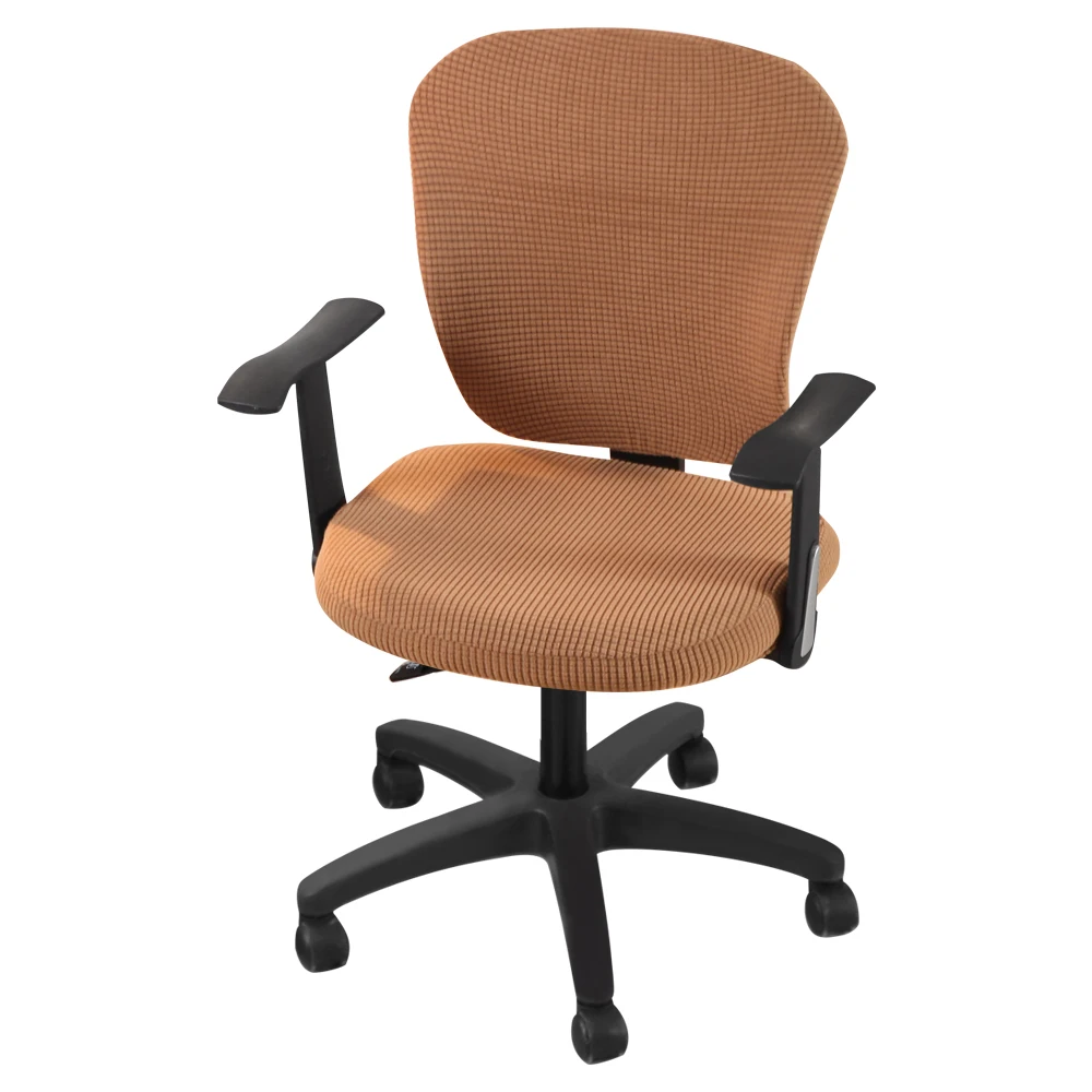 Покрытия для офисных стульев стрейч спандекс анти-грязные компьютерные чехлы для стульев Сменные Чехлы для офисных стульев - Цвет: camel
