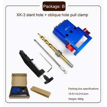 

Woodworking Tool Puncher Pocket Hole Jig Woodwork Guide Repair Carpenter Kit System 9.5mm Drill Bit Slant Hole Hand Tool Set
