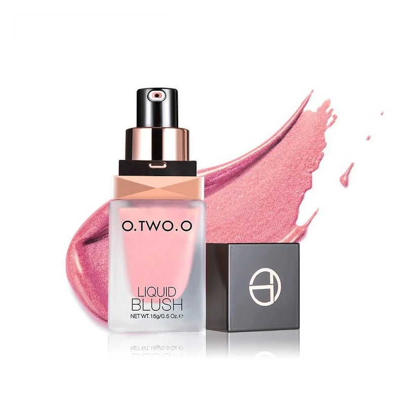 

O.TWO.O Liquid Blush Radiant Marbleized Glow Blusher Cheek Color Makeup Sleek Silky Paleta Natural Face Contour Make Up Cosmetic