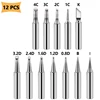 12pcs/10pcs Soldering Iron Tips Set 900M Copper Welding Heads BGA Tools fit Hakko Atten Quick Saike Kada Aoyue soldering station ► Photo 1/6