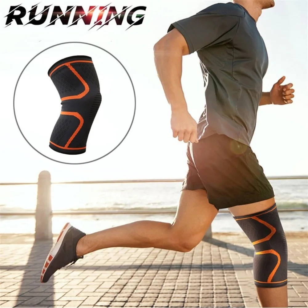 2pcs Elastic Compression Sleeve Knee Support Brace Knee Pads Basketball Running taping kinesiology tape sport tapeW