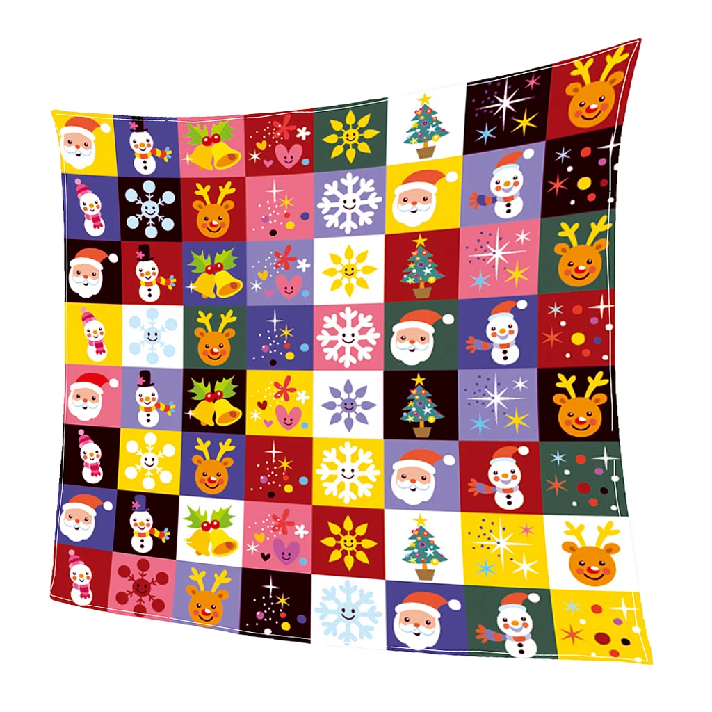 Xmas Throw Blanket Super Soft Flannel Plush Bed Throw TV Blanket Reversible, 80x150cm