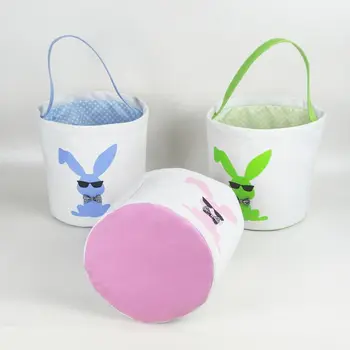 

Easter Bucket Children Cute Easter Basket Easter Day Decoration Eggs Hunting Bag