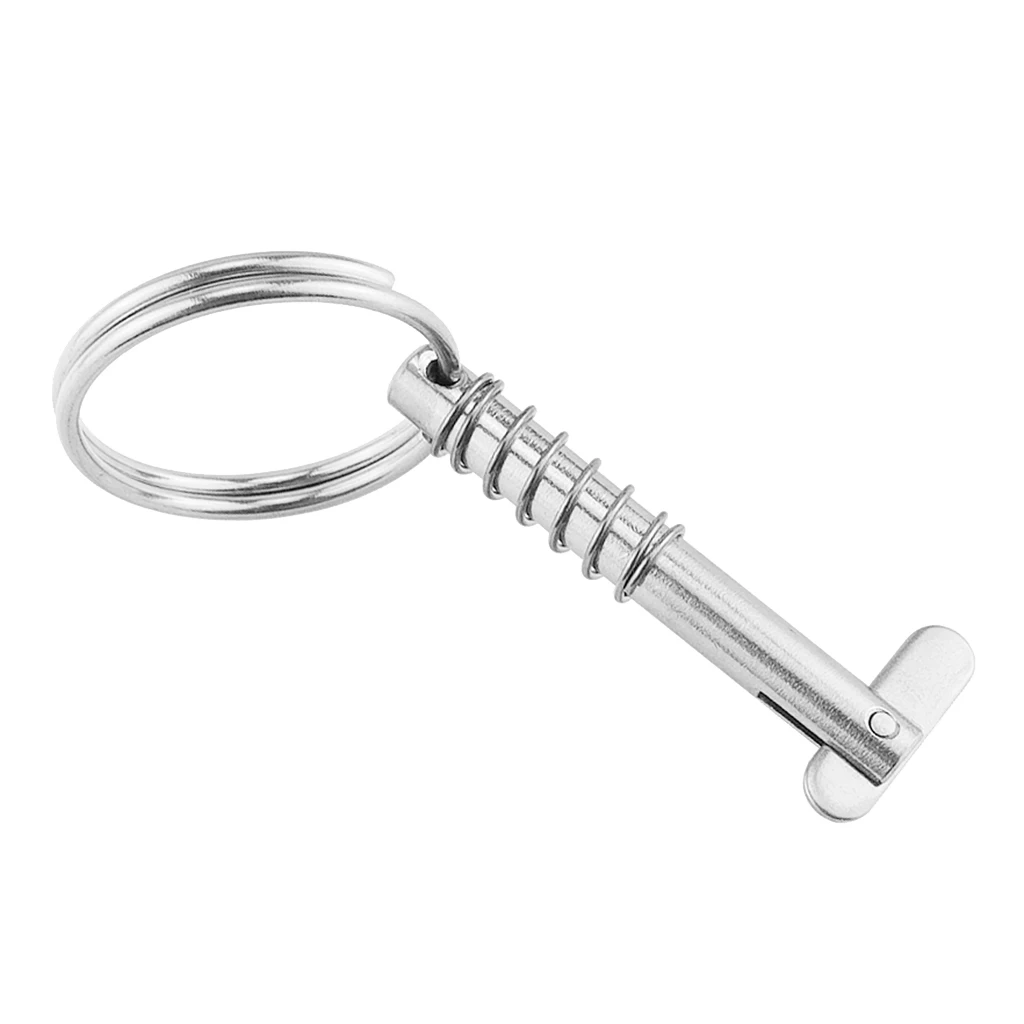 6.3x51mm Stainless Steel Quick Release Pin with ring for Boat Bimini Top Deck Hinge, Durable Marine Hardware, Easy Installation