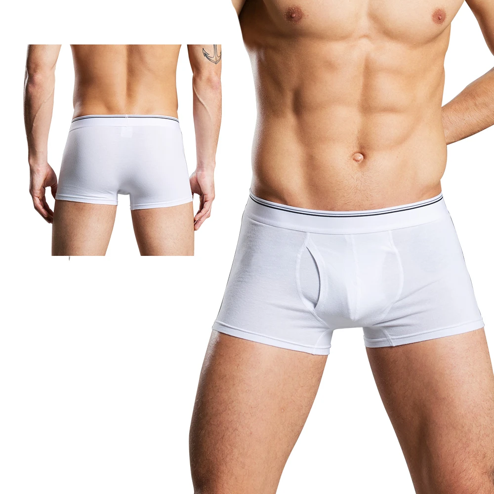 4Pcs/Lot Men's Classic Boxer Underwear Pack Soft Cotton Boxershorts Plain Stretch Underpants Briefs For Male