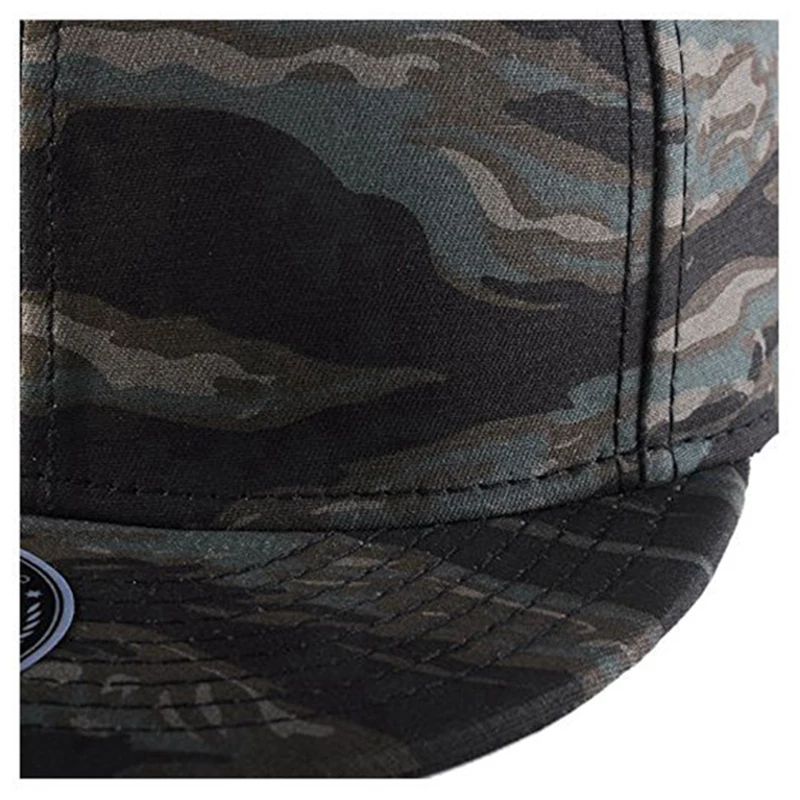 WuKe 2 шт Вышивка Snapback, бейсболка с плоским козырьком хип-хоп кепки, зеленый камуфляж и черный камуфляж волны