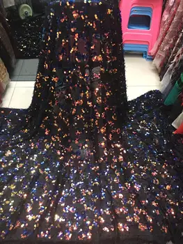 

Newest African Lace Fabric Green Gold Sequins French Velvet Lace 2019 High Quality Bridal Nigerian Swiss Voile Laces Fabric