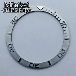 Premium Stainless Steel & Ceramic Bezel Insert - 38mm Replacement Watch Accessory (NO.2 Silver)